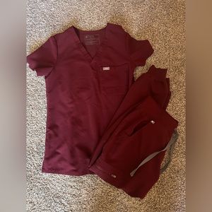 FIGS BURGUNDY XXS Catarina + XSP Zamora